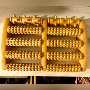 Kanjo Dual Roller Wooden Foot Massager